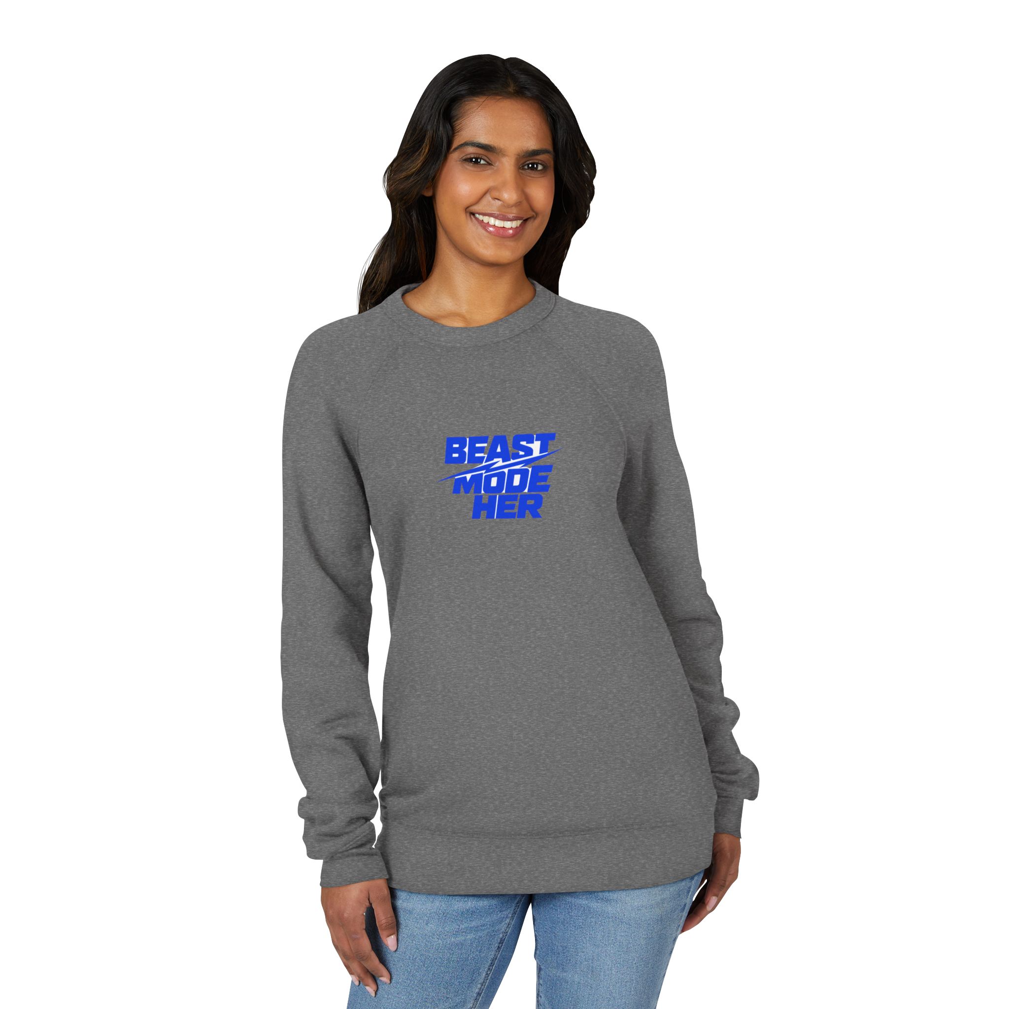 Beast Mode Motivational Raglan Sweatshirt - Image 7