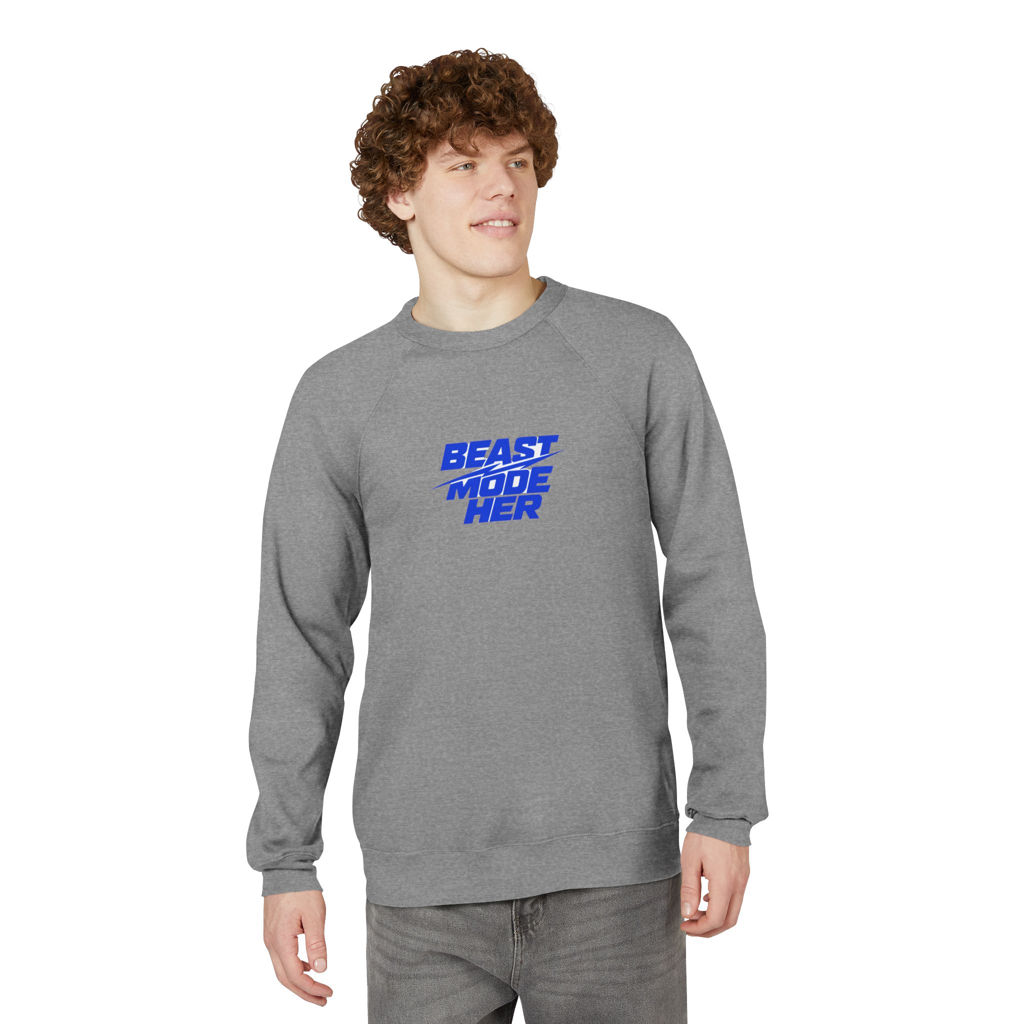 Beast Mode Motivational Raglan Sweatshirt - Image 13