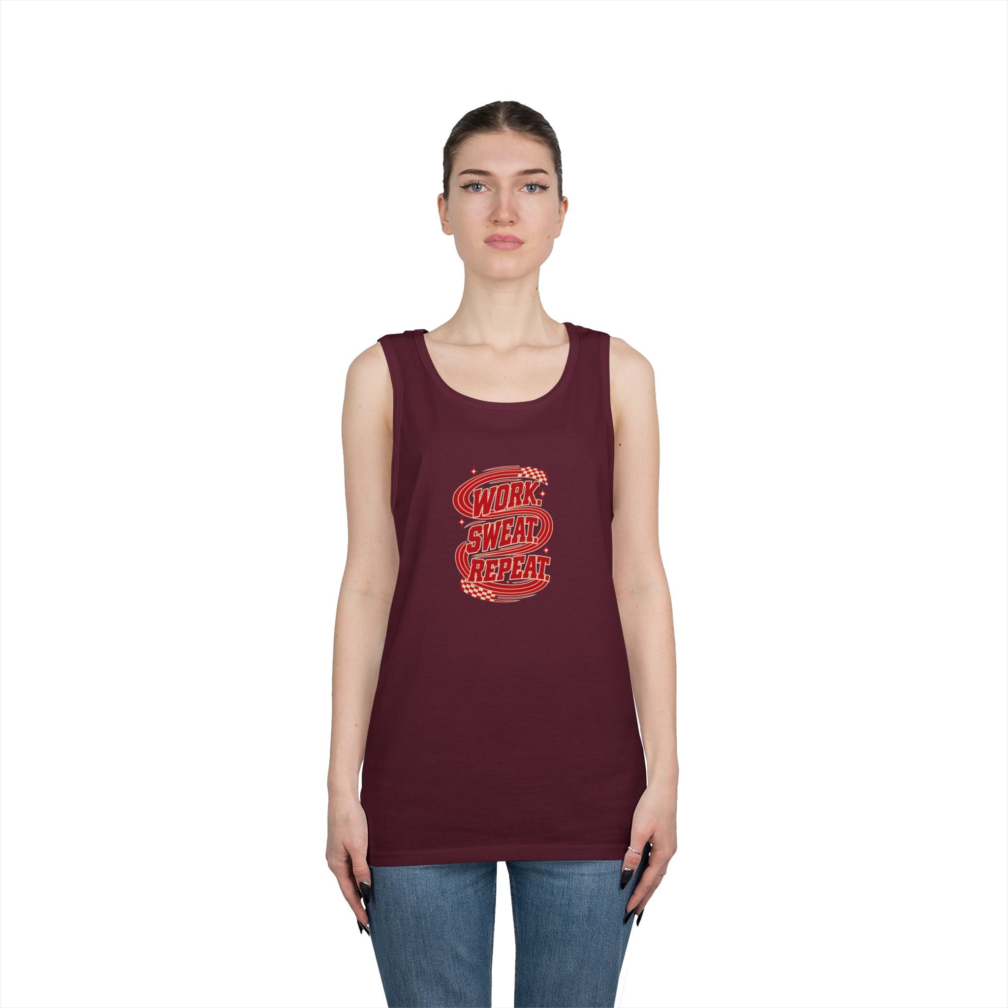 Work Sweat Repeat Workout Tank Top - Image 15