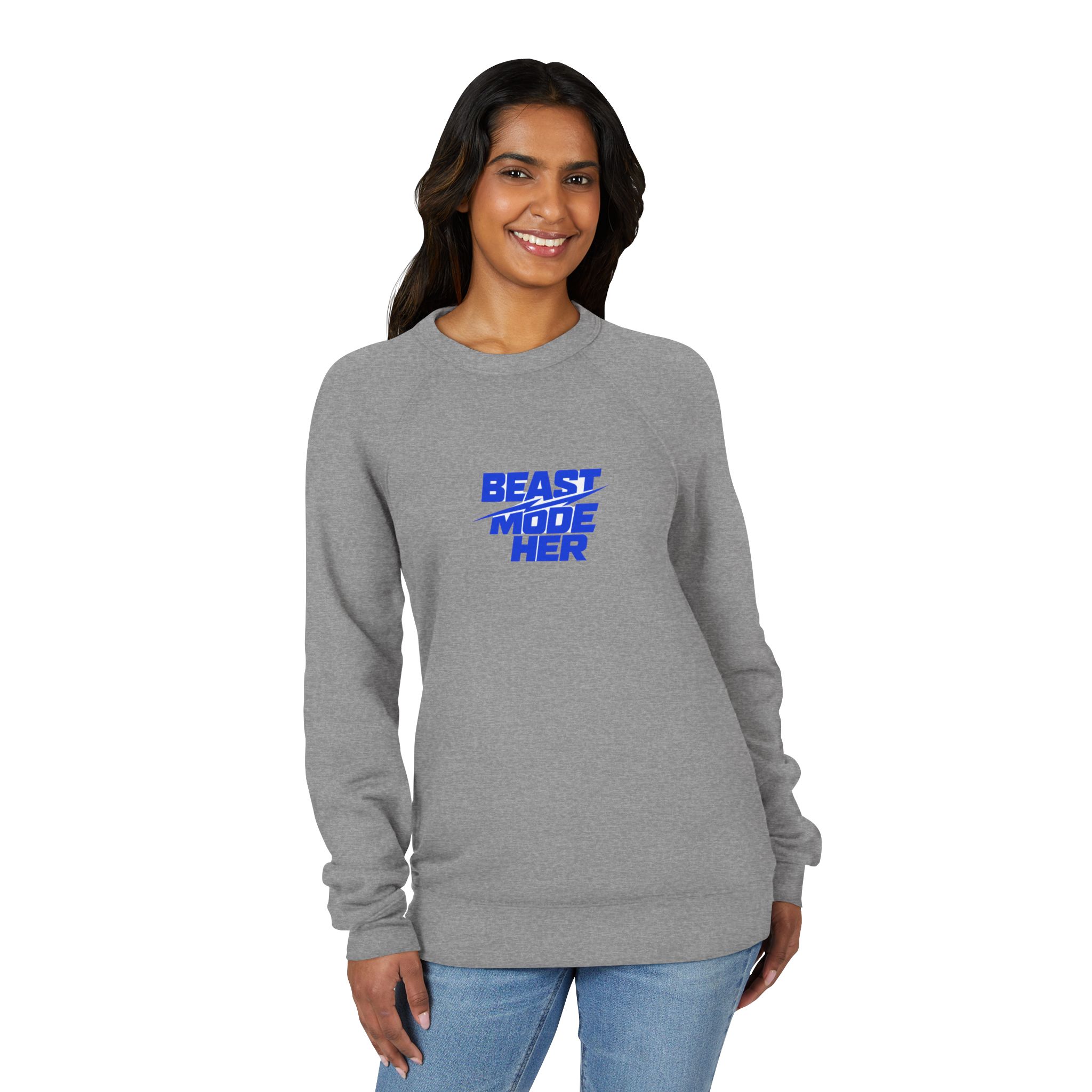 Beast Mode Motivational Raglan Sweatshirt - Image 11