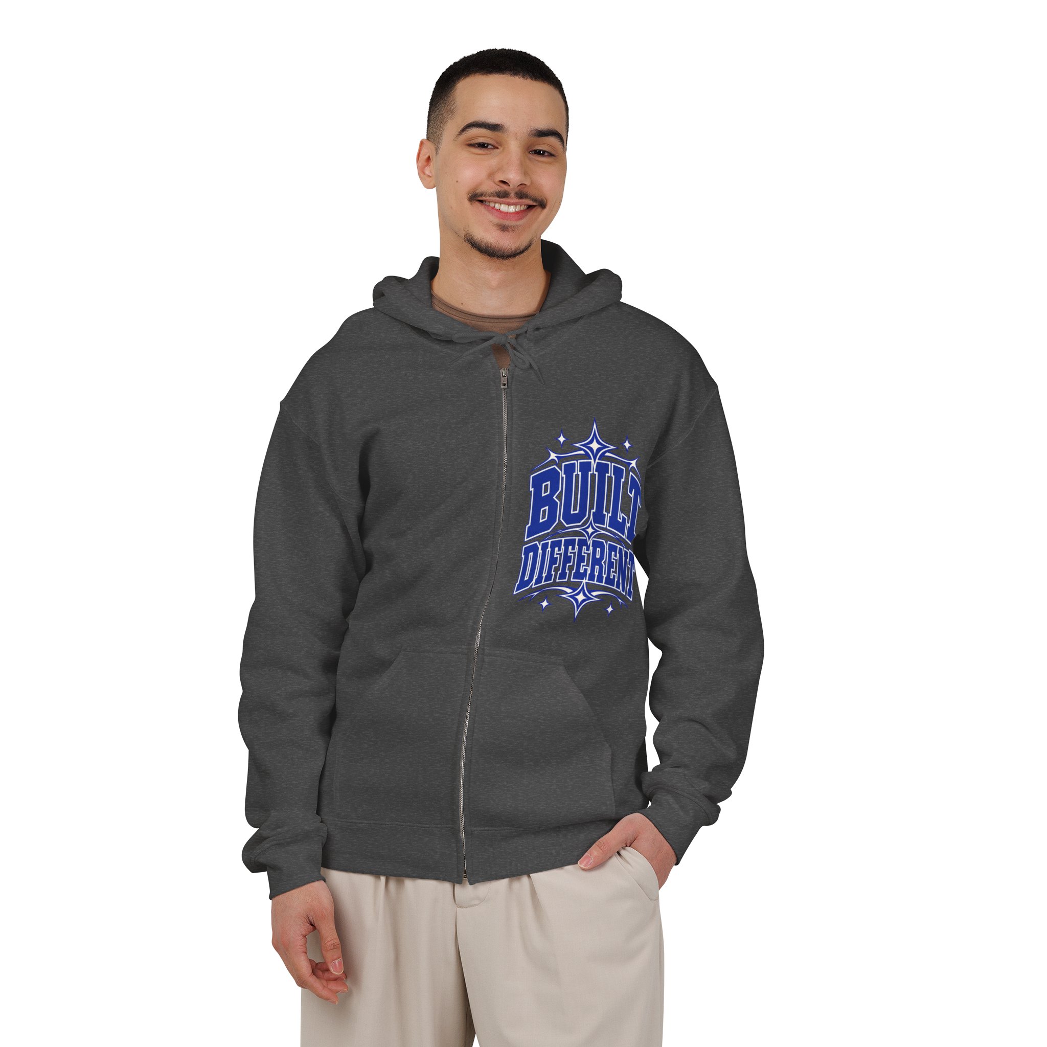 Built Different Graphic Zip-Up Hoodie - Image 12