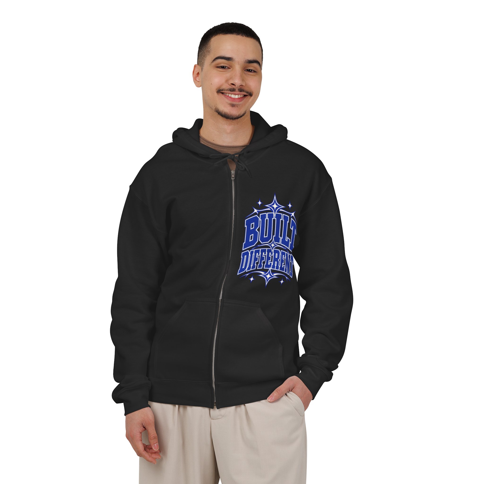 Built Different Graphic Zip-Up Hoodie - Image 3