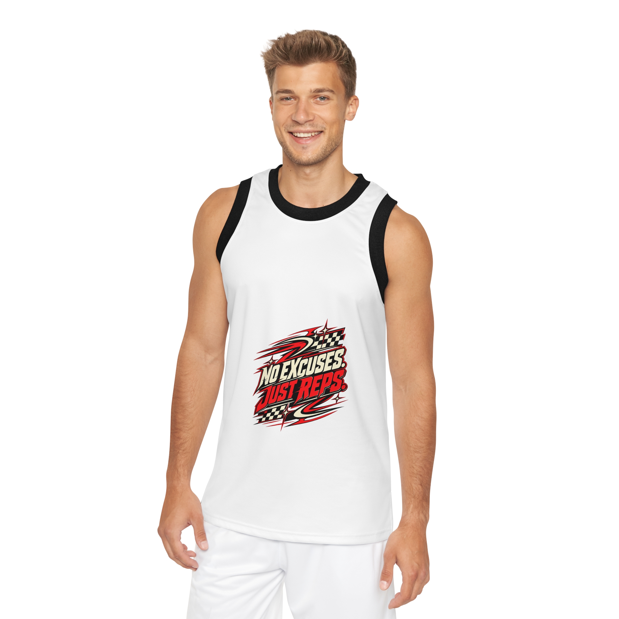 No Excuses Just Reps Basketball Jersey - Image 5