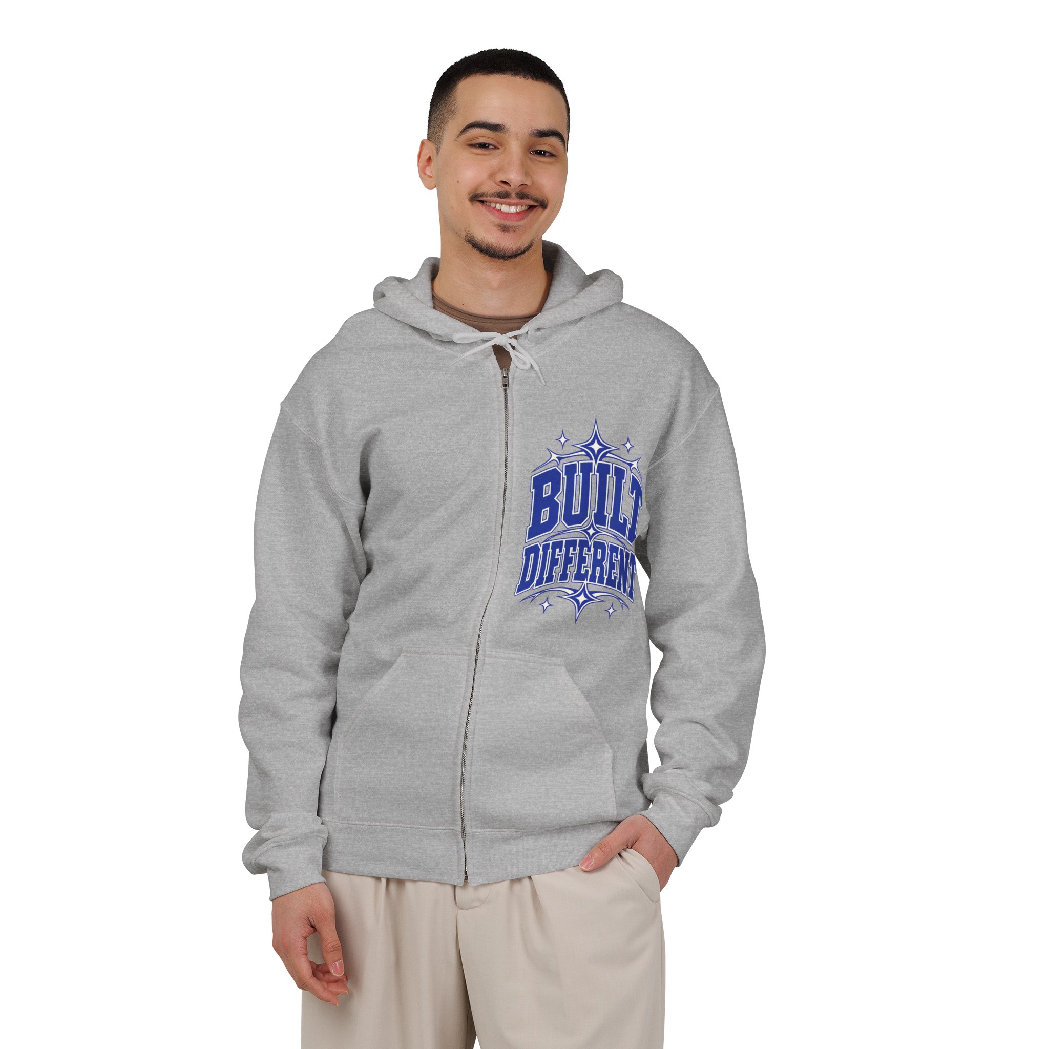 Built Different Graphic Zip-Up Hoodie - Image 7